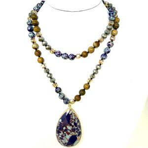 🆕😍Jasper, Purple Lapuis & Topaz Amulet